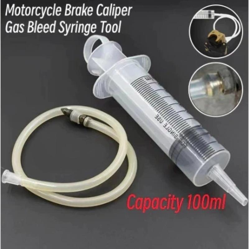 Brake Bleeder Kit - ชุดอุปกรณ์ฉีดลมเบรกมอเตอร์ไซค์อเนกประสงค์ 100 มล. แบบพกพา สำหรับซ่อมฉุกเฉินกลางแจ้ง