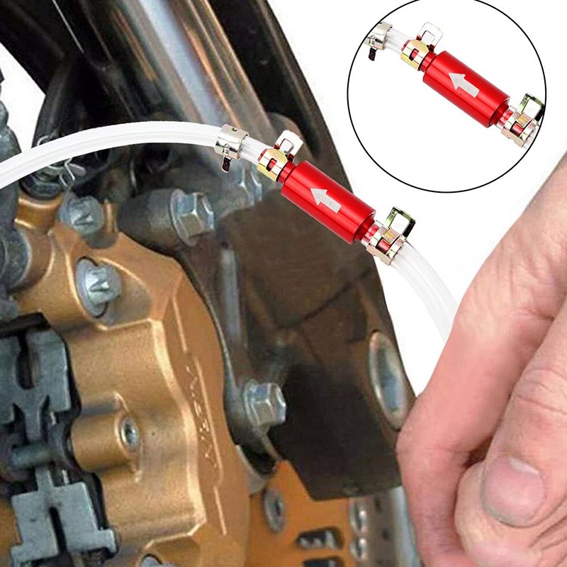 Brake Bleeder Kit - สายไล่ลมเบรกคลัตช์ 1 ชิ้น พร้อมวาล์วกันกลับ ใช้งานได้กับรถจักรยานยนต์และรถยนต์
