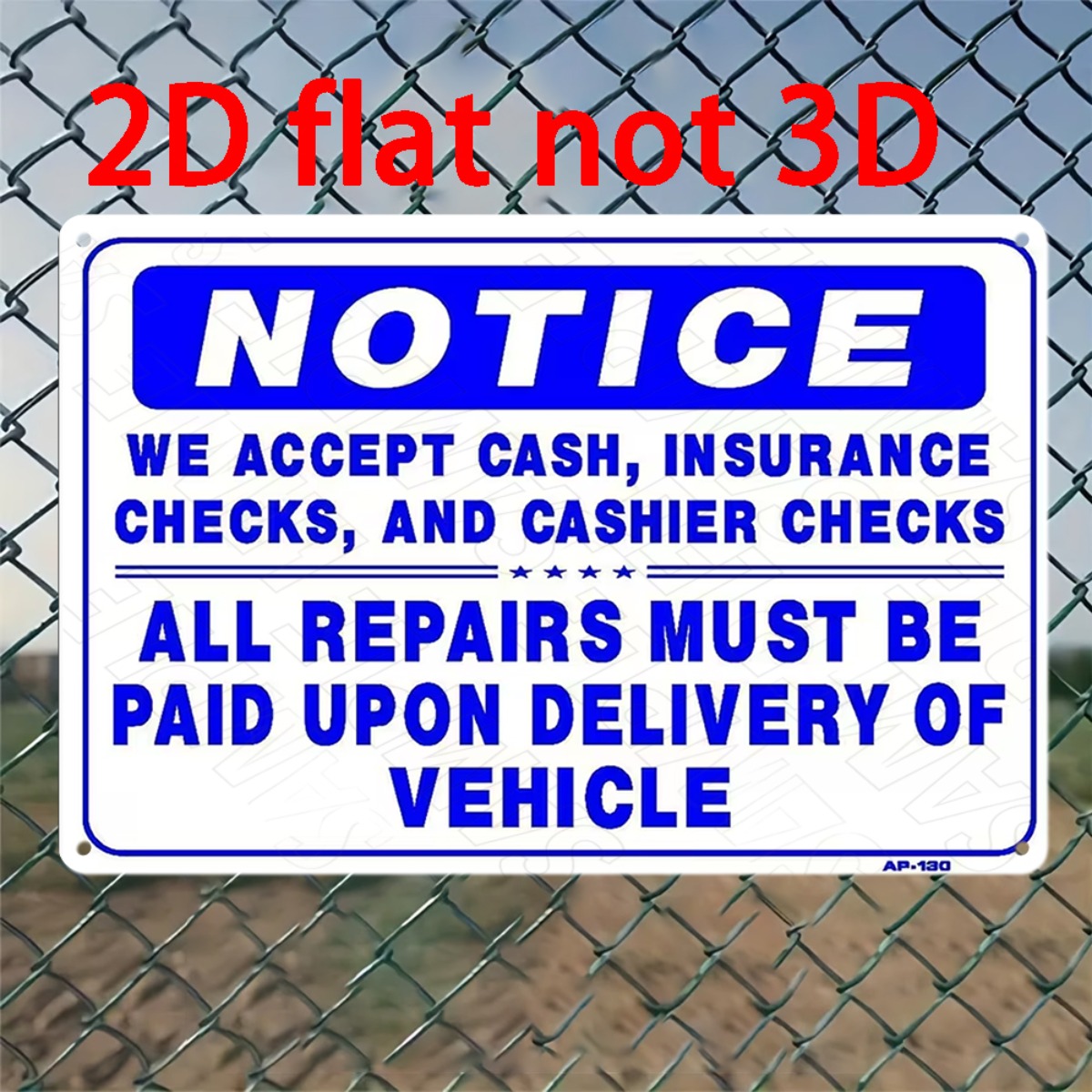ป้ายโลหะติดผนังแบบแบน 2 มิติ ไ - Auto Repair Shop Insurance บทวิจารณ์และราคา