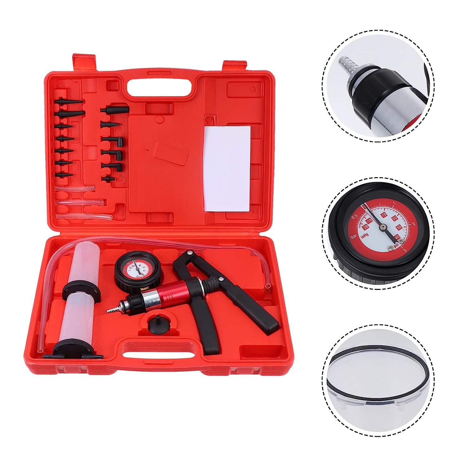 21PCS มือถือสูญญากาศปืนพกปั๊มช - Brake Bleeder Kit บทวิจารณ์และราคา